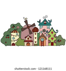 Fantasy fairy town