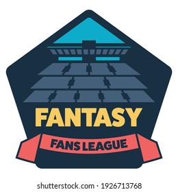 Fantasy fans league logo template. Vector sport illustration.