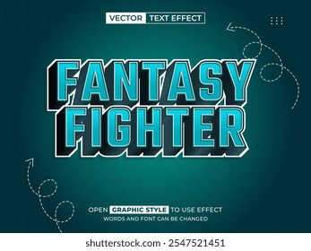 combate de fantasia texto editável, efeito de fonte, texto 3d para título