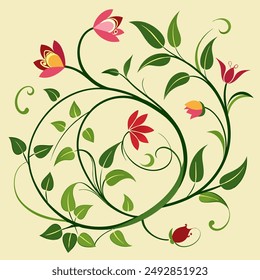 Fantasy floral illustrations, Enchanting Flower Illustrations