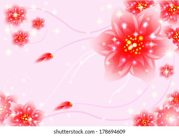 Fantasy floral wallpaper
