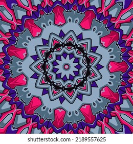 Flor de fantasía Ejemplo de fondo Mandala