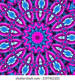 Fantasy flower Mandala background illustration
