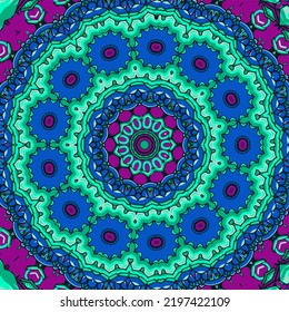 Flor de fantasía Ejemplo de fondo Mandala
