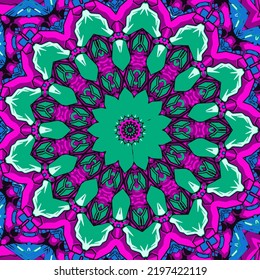 Fantasy flower Mandala background illustration
