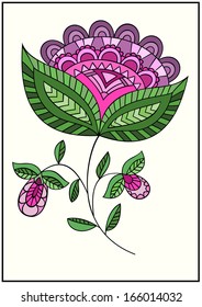 Fantasy flower, the vector version