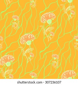 fantasy flowers background vector