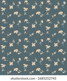 Fantasy flowers form a delicate seamless vector pattern.