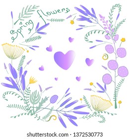 Fantasy flowers in purple tones.