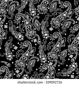 Seamless Pattern Based On Ornament Paisley Stock Vector (Royalty Free ...