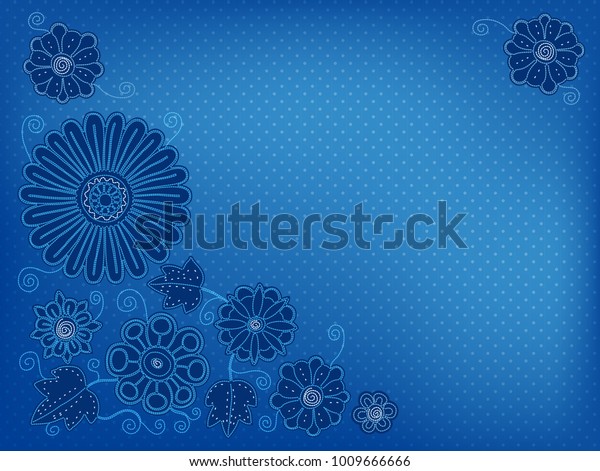 Fantasy Flowers Vector Illustration Art Quilt Stock Vector Royalty Free 1009666666