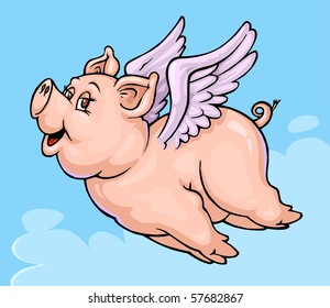 Flying Pig Images, Stock Photos & Vectors | Shutterstock