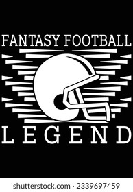 Fantasy football legend vector art design, eps file. design file for t-shirt. SVG, EPS cuttable design file