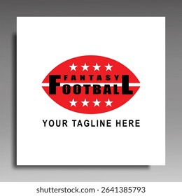 Fantasy football logo or football club sign badge.illustration Vector design of football logo on white background