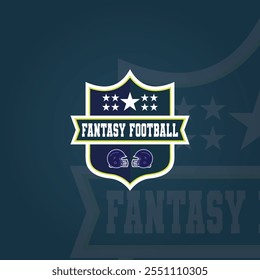 Fantasy Football Logo suitable for american football team logo or icon football of america