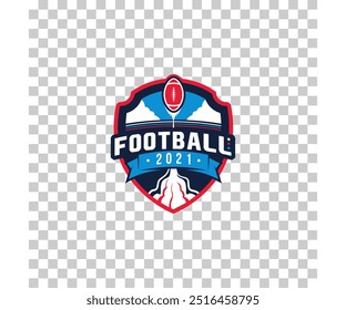 Logo de futebol de fantasia com fundo transparente