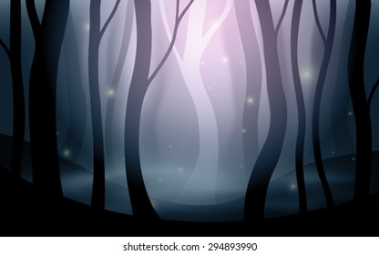 fantasy forest background editable vector