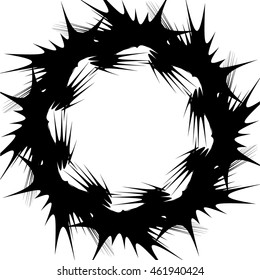 Fantasy Frame, Isolated on White Background. Surrealistic Design Element, Logo Template.
