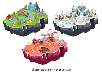 Fantasy Game 3d Isometric Map 