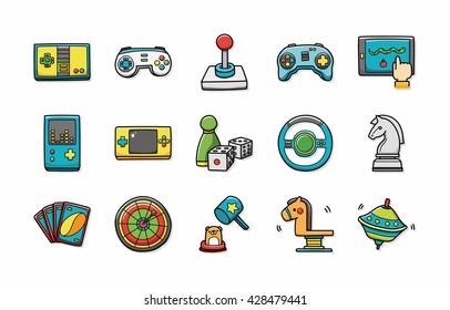 Fantasy game icons set,eps10