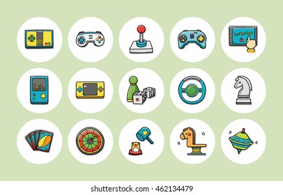 Fantasy game icons set,eps10