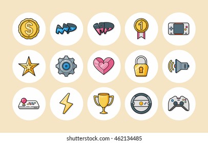 Fantasy game icons set,eps10