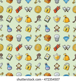 Fantasy game icons set,eps10