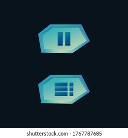 Elementos de los iconos del botón Juego de fantasía ui. Para vectores de juegos 2d Ilustración