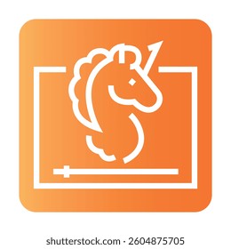 Fantasy genre line black icon. Vector isolated button. Editable stroke.