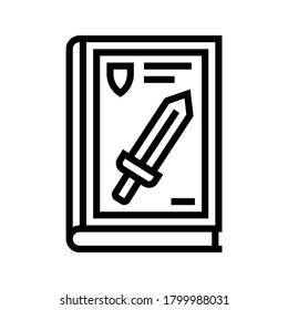 fantasy genre line icon vector. fantasy genre sign. isolated contour symbol black illustration