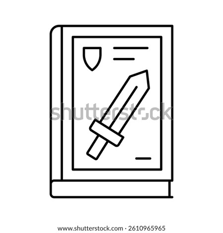 fantasy genre line icon vector. fantasy genre sign. isolated contour symbol black illustration