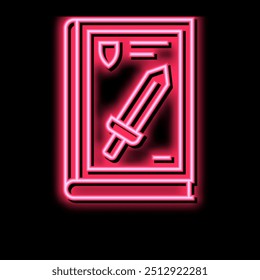 fantasy genre neon light sign vector. fantasy genre illustration