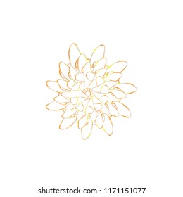 Fantasy Geometric Flower Vector Illustration. Original Concept for Your Design. Magic Pastel Colored Flower.