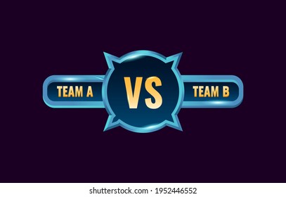 fantasy glossy vs medal badge frame vector illustration