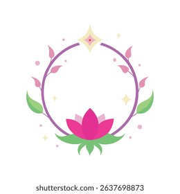 Fantasy Glow Floral Frame Magic Border