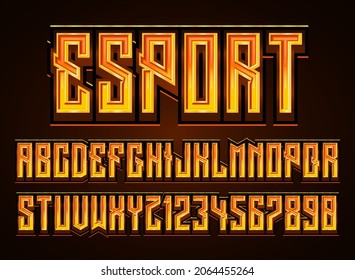 fantasy gold esport logo title editable text effect