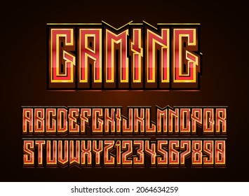 Fantasy Gold Gaming-Begleitlogo mit bearbeitetem Text-Effekt