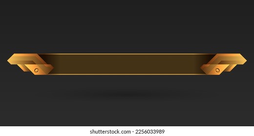 Fantasy gold luxury lower third game gui screen title banner