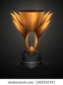 Fantasy gold trophy award template