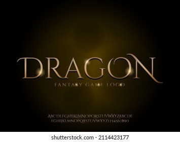 Fantasy Golden 3d Medieval Dragon Text Effect