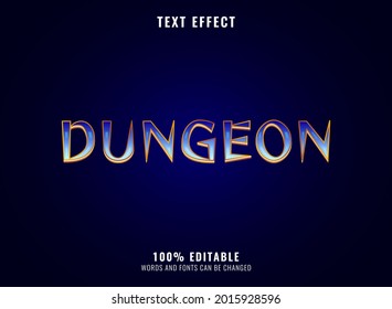 Fantasy Golden Diamond Dungeon Rpg Game Logo Text Effect