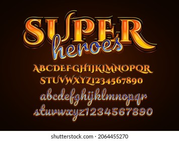 Fantasy Golden Diamond Super Heroes Text Effect