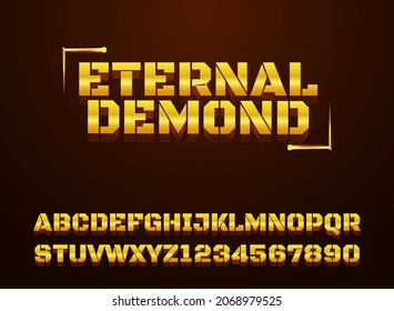 fantasy golden luxury eternal kingdom text effect