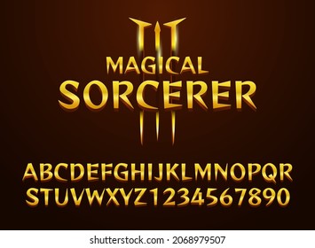 Fantasy Golden Luxury Magical Sorcerer Text Effect