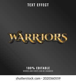 fantasy golden luxury modern warriors text effect