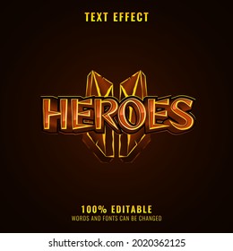 Fantasy Golden Medieval Rpg Game Logo Text Effect