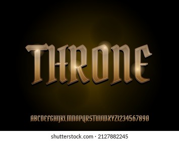 Fantasy Golden Medieval Throne Text Effect