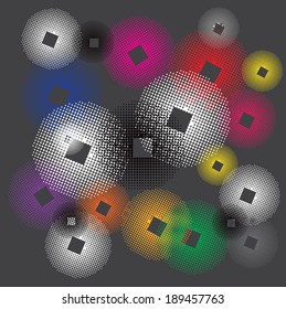 Fantasy Halftone Background, vector illustration 