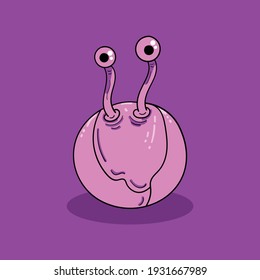 ilustración de dibujo manual de fantasía del personaje monstruo del doodle