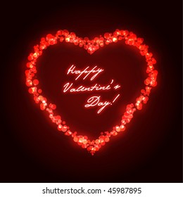 Fantasy heart background. Vector illustration